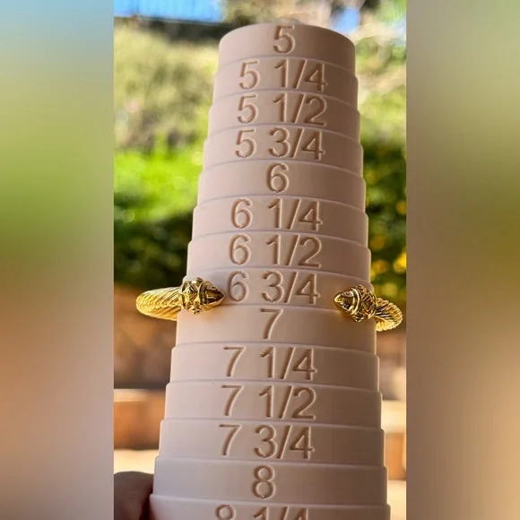 Authentic David Yurman Gold-Tone Cable Bracelet/Open Cuff - Picture 14 of 15